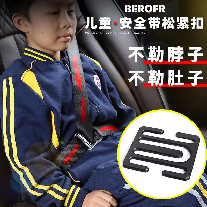 Car Seat Belt Adjuster for Kids, Anti-Neck Chafing Shoulder Pad Set, Universal Abdomen Protector