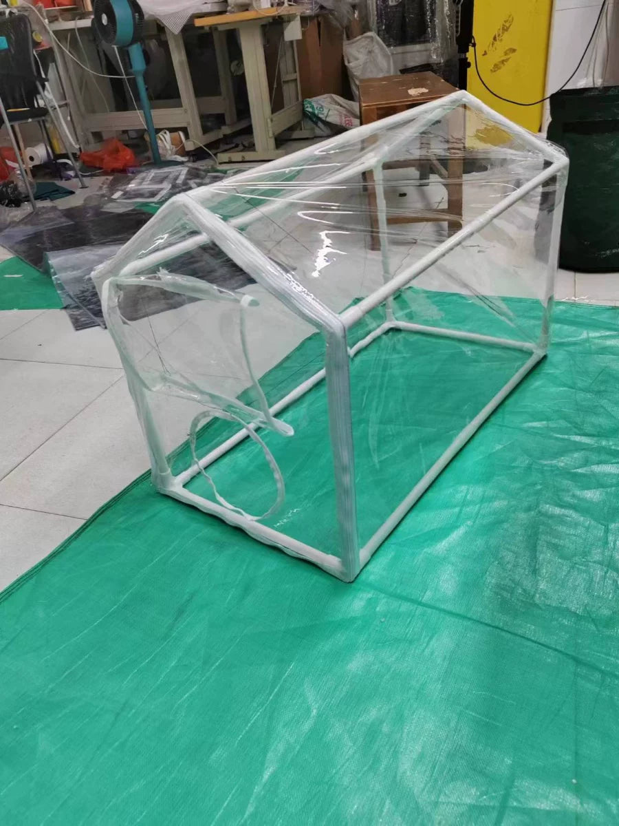 Outdoor Waterproof Windproof Pet House for Small to Medium Animals - PVC Transparent Cat Dog Shelter for Garden Patio
