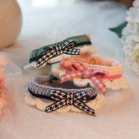 Knitted Pet Collar with Bowknot for Cats and Small Dogs, Soft Sweet Style Neckwear