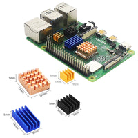 Raspberry Pi 4B Copper Aluminum Heatsink Set with Thermal Adhesive
