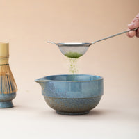 Japanese Style Tenmoku Glaze Ceramic Matcha Bowl Set