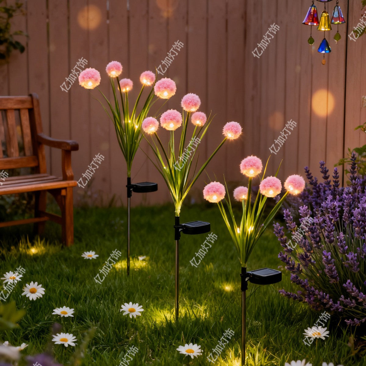 Solar Powered LED Ball String Lights Outdoor Waterproof Garden Lawn Decorative Night Light