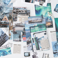 Xinqi 25-Sheet Summer Freedom Landscape Sticker Pack for Journals and Decor