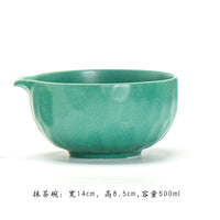 Jian Ware Style Ceramic Matcha Bowl and Whisk Set with Spout
