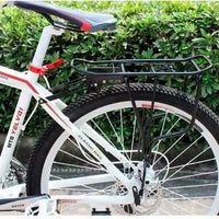Mountain Bike Rear Rack with Basket for 24/26-inch Bicycles, Passenger Seat Cargo Tail Rack