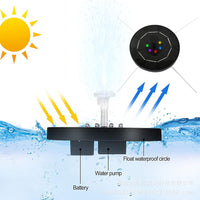 Solar Powered Floating Fountain Pump with Colorful LED Lights for Ponds and Gardens