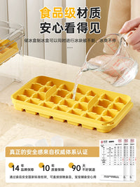 Ice Cube Tray with Lid and Storage Bin, Food-Grade Self-Made Ice Maker for Refrigerator, Press-Type Ice Cube Mold