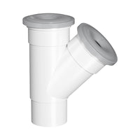 PVC Y-Type Slanted Three-Way Drain Pipe Connector for Sink and Wastewater Systems