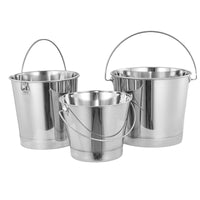 Stainless Steel Portable Bucket with Handle for Water, Ice, and Food Storage