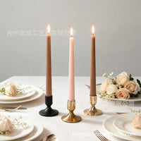 American Style Wrought Iron Taper Candle Holder Set for Dining Tables & Home Decor