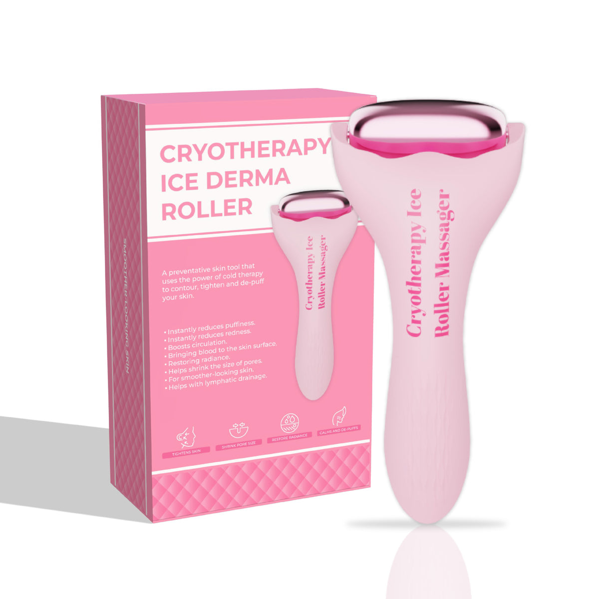 Facial Ice Roller Massager for Skin Rejuvenation and Redness Relief