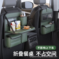 Car Seat Back Organizer with Foldable Table Tray