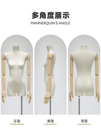 Female Flat-Bodied Mannequin Torso with Hanging Arms for Clothing Display
