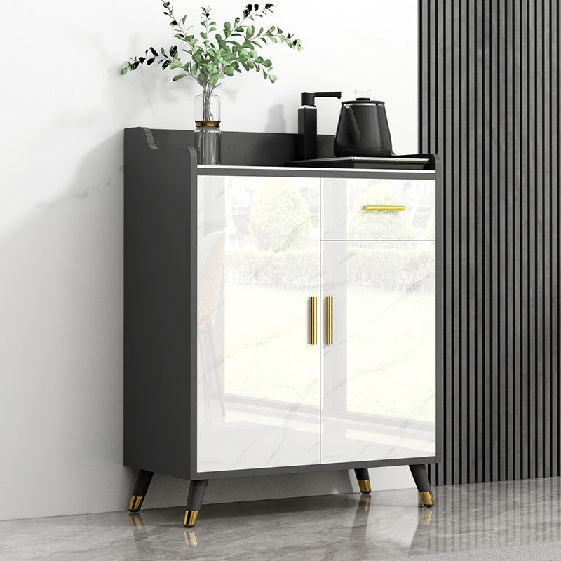 Modern Minimalist Sideboard Cabinet Rock Slab Dining Cabinet Kitchen Storage Rack Living Room Bar Tea Cabinet