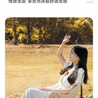 Portable Folding Moon Chair with Adjustable Height for Outdoor Camping, Beach, Fishing, and Picnic