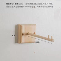 Nordic Solid Wood Wall Mount Bracket for Wind Chimes and Lanterns