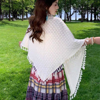 Vintage Inspired Knitted Cardigan Shawl for Cheongsam