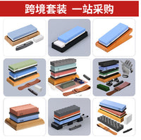 Whetstone White Corundum Double-Sided Oil Stone for Kitchen & Outdoor, Fine Grinding Stone with Bamboo Base
