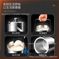 Double-Walled 304 Stainless Steel Ice Bucket with Lid and Handle for Champagne & Wine