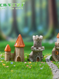 Miniature European Retro Castle Ornaments for DIY Garden and Desktop Decor