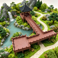 Miniature Landscape Boardwalk Model for Fish Tank Aquarium Decoration