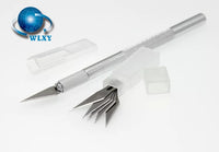 Precision Craft Knife Set for Model Making and Paper Cutting with 5 Replacement Blades