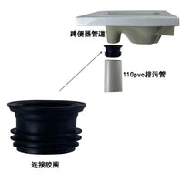 Toilet Squat Pan Flange Seal Ring for Odor Prevention and Leakage Protection