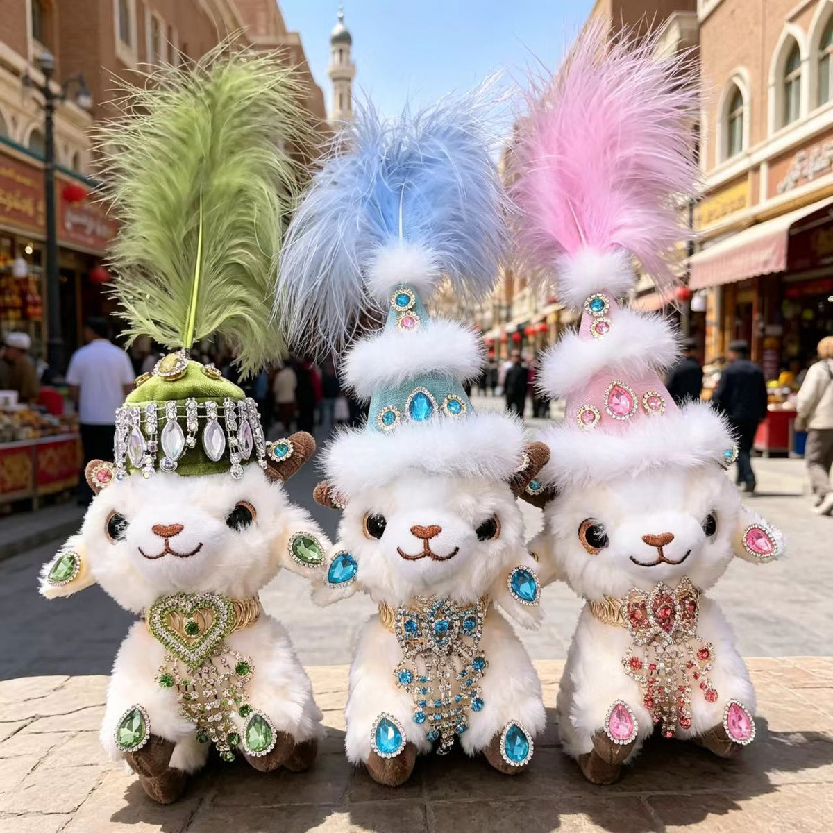 Xinjiang Lamb Plush Keychain Souvenir
