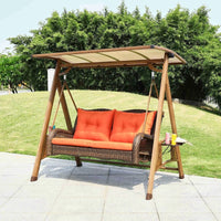 Outdoor Patio Garden Swing Chair Hammock Rocking Chair All-Cast Aluminum Balcony Swing