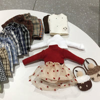 Zsiga Doll Clothes Set for Articulated Figures - Cookie, Sugar, Icing, and Plaid Pants Outfits