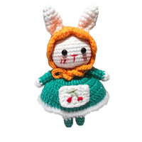 Cartoon Cute Rabbit Doll Headband Knitted Keychain Sweet Skirt Bunny Pendant