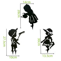Metal Gnome Garden Stakes Outdoor Yard Lawn Decor