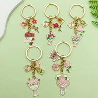 Mother's Day Carnation Flower Keychain Pendant for Bags