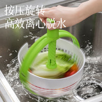 Rotary Salad Spinner and Vegetable Washer with Press Handle for Fruits and Vegetables
