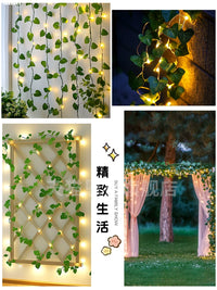 Solar-Powered Artificial Flower Vine String Lights for Outdoor Garden Decor