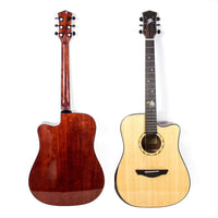 Acoustic Guitar 36/41 Inch Full-Size/Kids Solid Wood Folk Guitar with Armrest