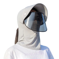 Women's Summer Ice Silk Sun Protection Face Mask Hat with Visor for Cycling and Outdoor Activities