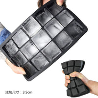 Silicone Ice Cube Tray with Lid for Whiskey Cocktails - Large Square, Round, and Rose Ice Molds