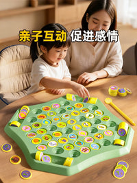 Kids' Memory Flip Game with Fruit/Animal Tiles - Educational Board Game for Focus and Early Learning