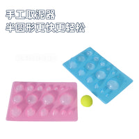 Clay Ball Scooper with Scale, Semicircular and Spherical Clay Measuring Tool for Pottery and Sculpture