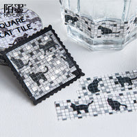 Momo Hot Silver Washi Tape - Colorful Brick Collection for Journaling and Decoration