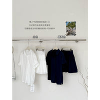 Women's Summer Two-Piece Set White Moonlight Shirt and Skirt