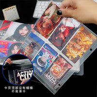 A5 Wide 7-Hole/3-Hole Clear Photo Album Refill Pages for Collectible Cards