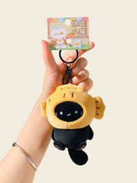 Taiyaki Cat & Dog Plush Keychain Bag Charm Gift Set
