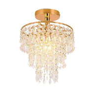Crystal LED Ceiling Light for Dining Room, Bedroom, and Hallway