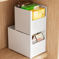 Japanese-Style Right-Angle Storage Bins for Kitchen Cabinets and Drawers, Desktop Organizer Baskets
