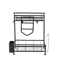 Thickened Under-Sink Kitchen Storage Rack Double-Layer Pull-Out Organizer Multi-functional Spice Rack
