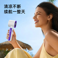 Portable USB Rechargeable Mini Handheld Fan with Digital Display, Foldable for Outdoor Travel