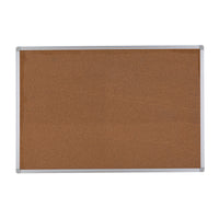 Aluminum Frame Double-Sided Cork Board with Mobile Stand
