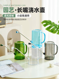 Long Spout Watering Can with Scale, 1.5L Large Capacity for Indoor Outdoor Plants